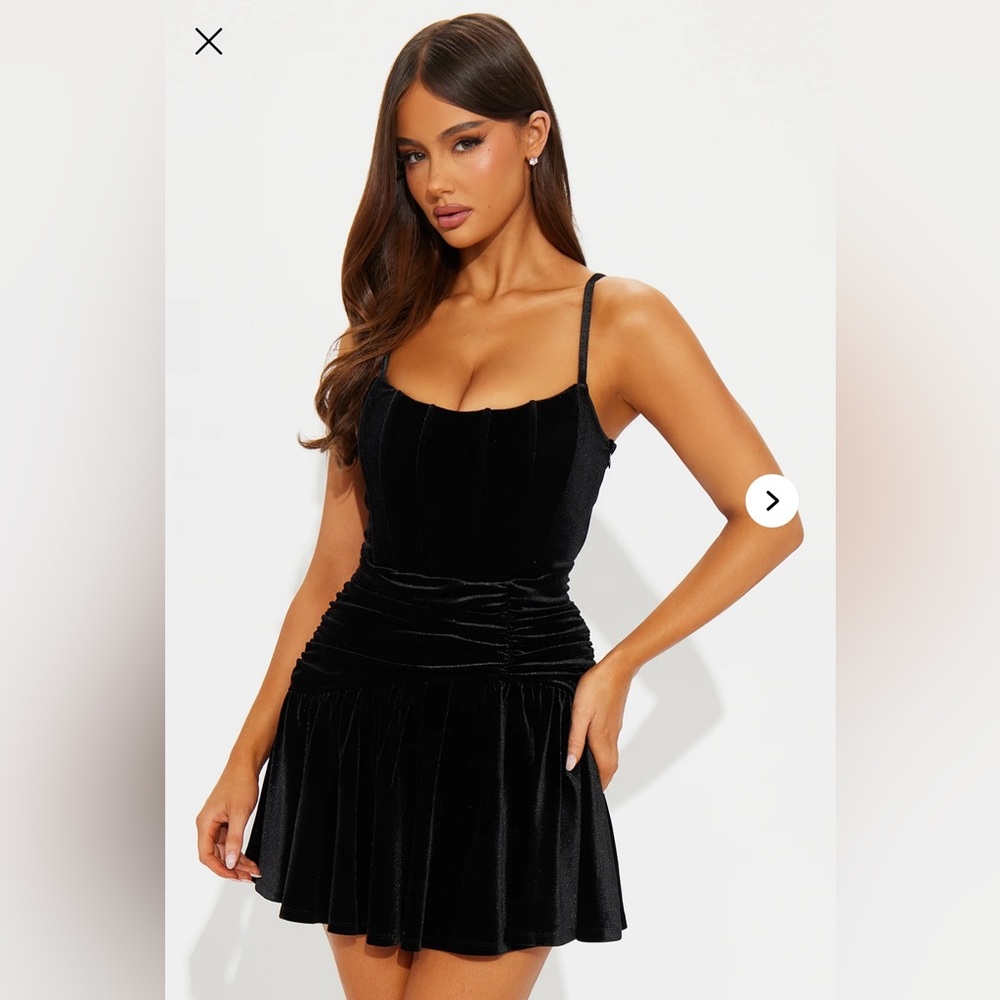 Fashion Nova Black Strapless Dress